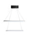 Opviq Duple Square Set Lámpara de araña Negra con Luz Amarilla